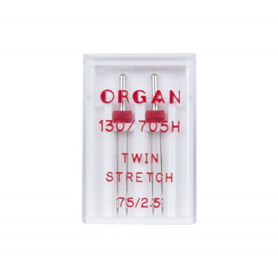 Organ иглы Двойные №75 2.50 стрейч (2 штуки)